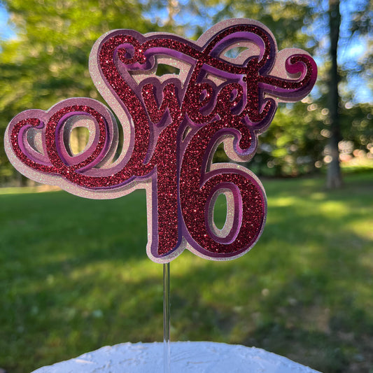 Sweet 16 - Cake Topper